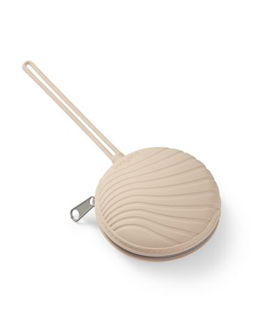 BabyOno Pojemnik silikonowy na smoczek na zamek beżowy