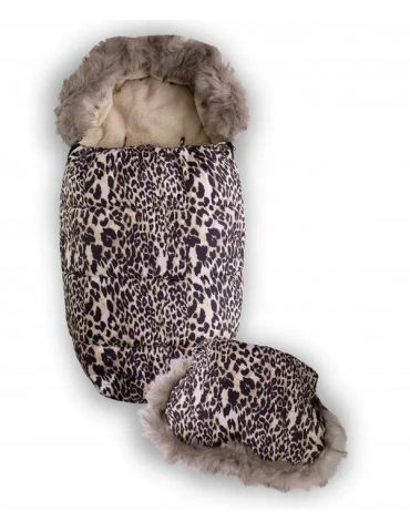 Babymatex Śpiworek i mufka Venus Panterka