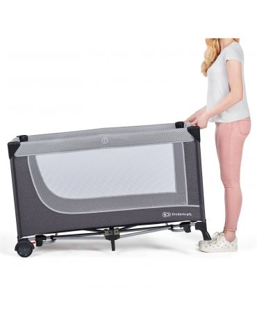 Kinderkraft Łóżeczko turystyczne z akcesoriami Leody szare Kinderkraft Łóżeczko turystyczne z akcesoriami Leody szare