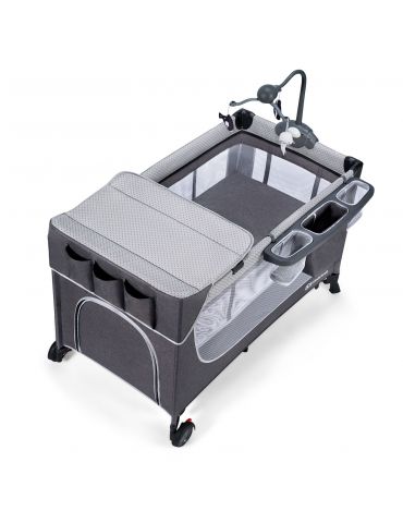 Kinderkraft Łóżeczko turystyczne z akcesoriami Leody szare Kinderkraft Łóżeczko turystyczne z akcesoriami Leody szare