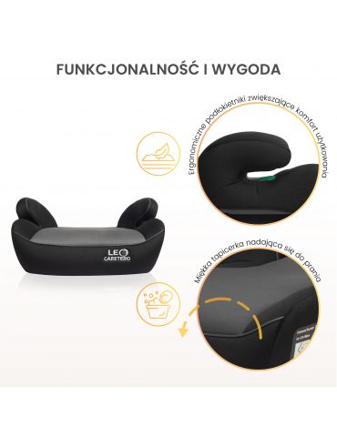 Caretero Leo i-size fotelik samochodowy podwyższenie 125-150cm deep brown