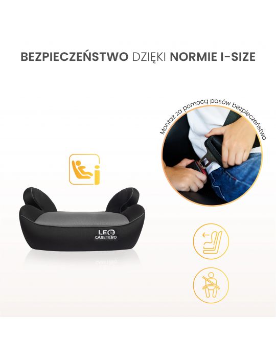 Caretero Leo i-size fotelik samochodowy podwyższenie 125-150cm deep brown