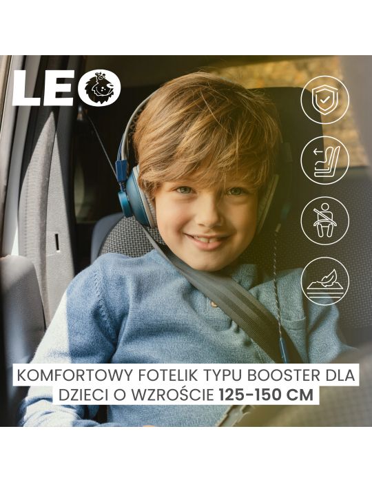 Caretero Leo i-size fotelik samochodowy podwyższenie 125-150cm deep brown