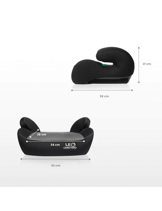 Caretero Leo i-size fotelik samochodowy podwyższenie 125-150cm deep brown