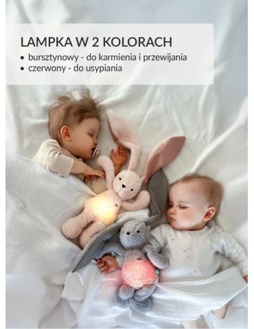 Szumisie Królik 7w1 z lampką i aplikacją róż