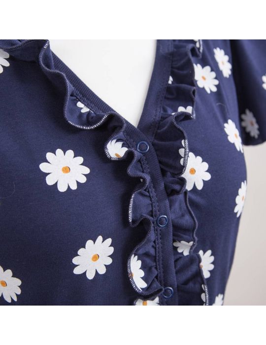 Eevi Koszula Ciążowa i do karmienia Linda granatowa w stokrotki S