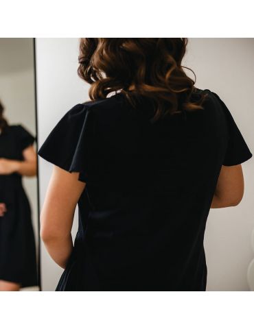 Eevi Koszula Ciążowa i do karmienia rozpinana Linda czarna XL