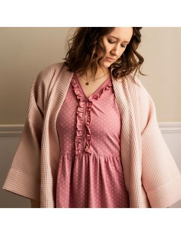 Eevi Koszula Ciążowa i do karmienia Linda różowa w serca M