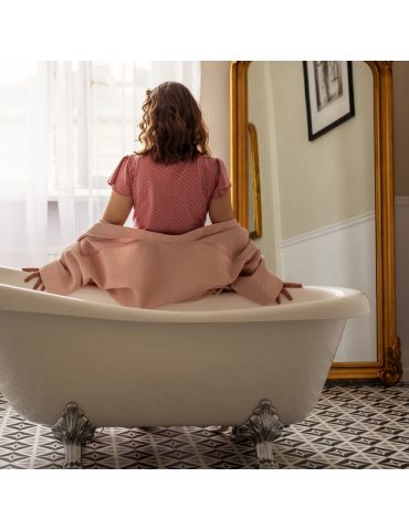 Eevi Koszula Ciążowa i do karmienia Linda różowa w serca XXL