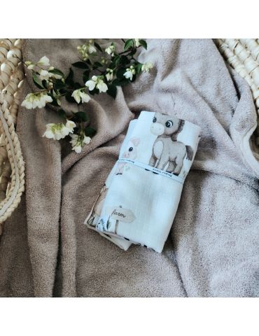 Bonjour Cherie Pieluszka bambusowa 70x70cm Farma