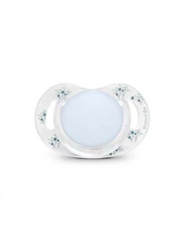 Suavinex SX Pro smoczek fizjologiczny silikonowy Poetry 0-6M Niebieski