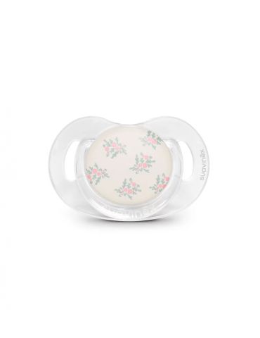Suavinex SX Pro smoczek fizjologiczny silikonowy Poetry 6-18M Różowy