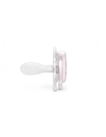 Suavinex SX Pro smoczek fizjologiczny silikonowy Poetry +18M Różowy