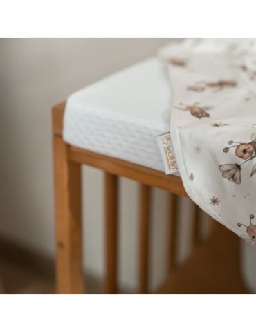 Waldin Łóżeczko drewniane 7w1 z materacem Vintage