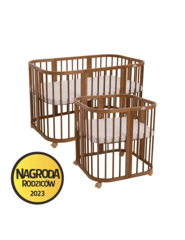 Waldin Łóżeczko drewniane 7w1 z materacem Vintage