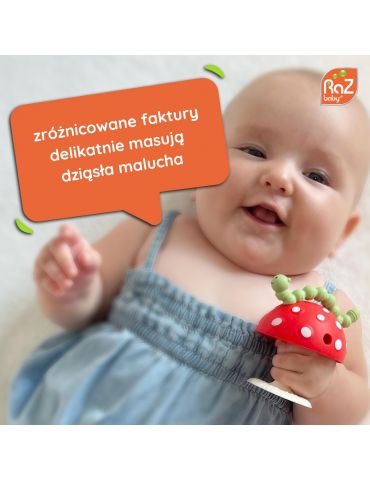 RaZ Baby Gryzak z przyssawką Chompy niebieski 3m+