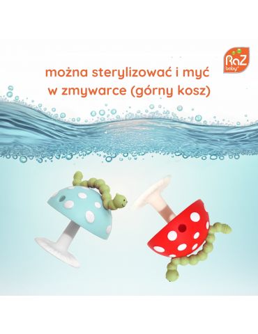 RaZ Baby Gryzak z przyssawką Chompy niebieski 3m+