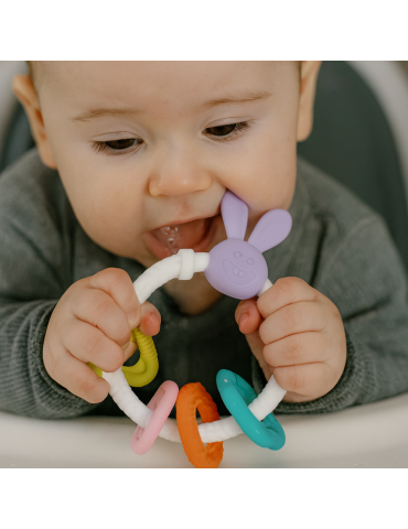 Bocioland Gryzak silikonowy Króliczek