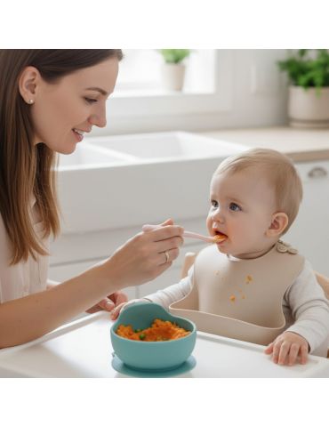 Bocioland Łyżeczka silikonowa różowa