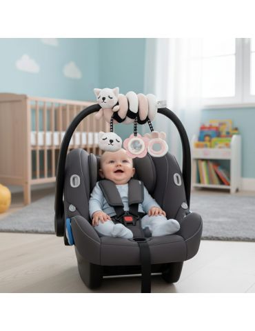 Bocioland Zawieszka spiralna sensoryczna pluszowa Kotek