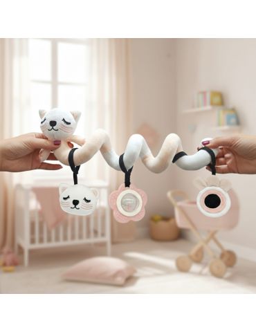 Bocioland Zawieszka spiralna sensoryczna pluszowa Kotek