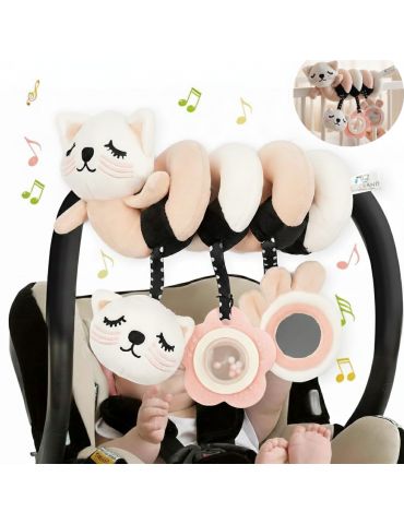 Bocioland Zawieszka spiralna sensoryczna pluszowa Kotek