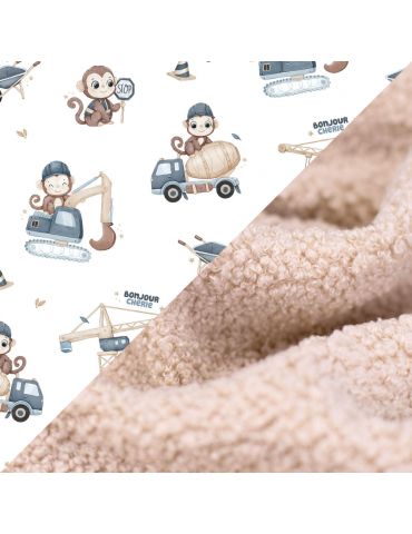 Bonjour Cherie Kokon niemowlęcy bambus i boucle Monkey