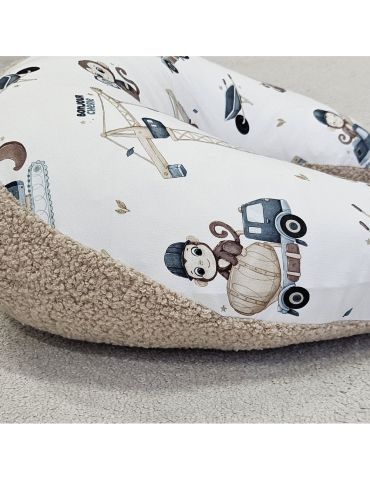 Bonjour Cherie Poduszka do karmienia bambus i boucle Monkey