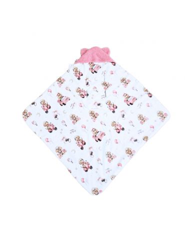 Bonjour Cherie Kocyk bambusowy do fotelika samochodowego 90/90 ( Kaptur Boucle) Bianca