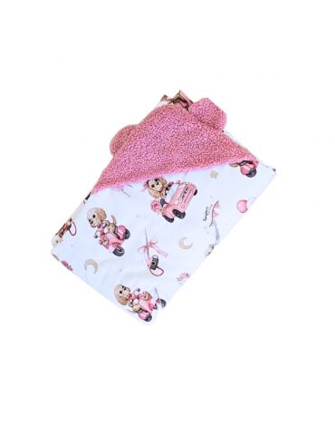 Bonjour Cherie Kocyk bambusowy do fotelika samochodowego 90/90 ( Kaptur Boucle) Bianca