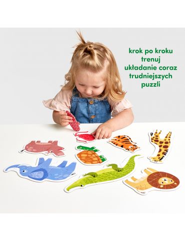 CzuCzu Puzzle progresywne dzikie zwierzątka 2+