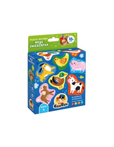 CzuCzu Puzzle do pary Moje zwierzątka 18m+