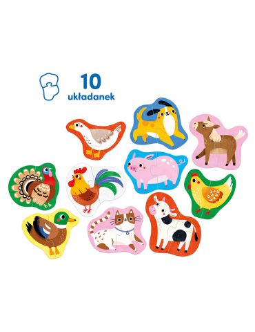 CzuCzu Puzzle do pary Moje zwierzątka 18m+