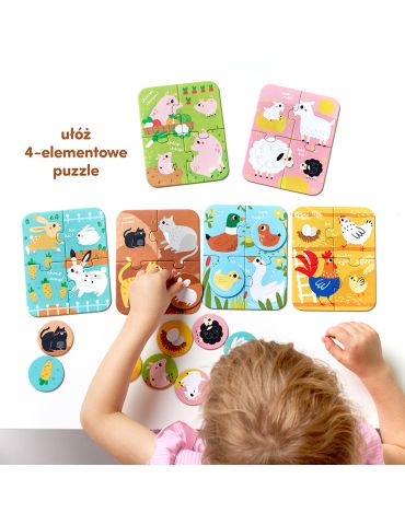 CzuCzu Puzzle Zwierzęta małe i duże 2+