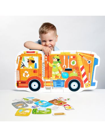 CzuCzu Moto puzzle śmieciarka 2+ 3+