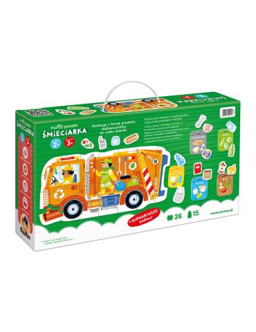 CzuCzu Moto puzzle śmieciarka 2+ 3+