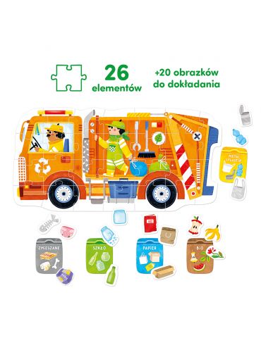 CzuCzu Moto puzzle śmieciarka 2+ 3+
