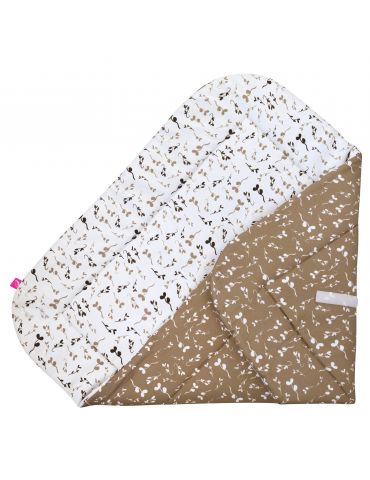 Motherhood Rożek bawełniany miękki Listki beżowe