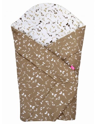 Motherhood Rożek bawełniany miękki Listki beżowe