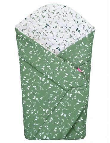 Motherhood Rożek bawełniany miękki Listki zielone