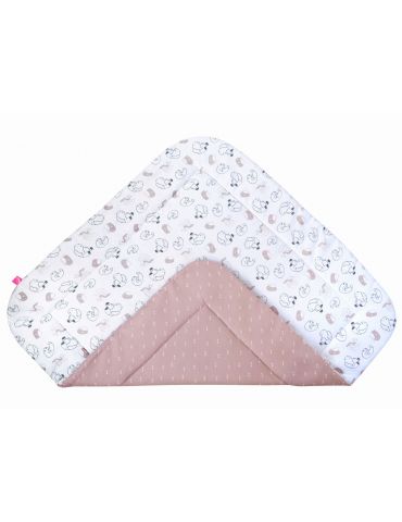 Motherhood Rożek bawełniany miękki Misie rożowe