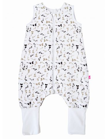 Motherhood Śpiworek ocieplany z nogawkami 1,5-2,5 Listki beżowe