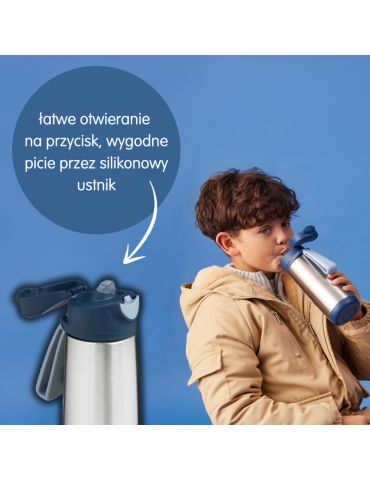 B.Box Butelka termiczna sportowa z ustnikiem 500 ml Midnight