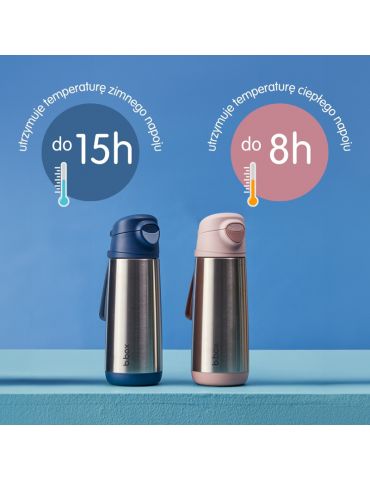 B.Box Butelka termiczna sportowa z ustnikiem 500 ml Midnight