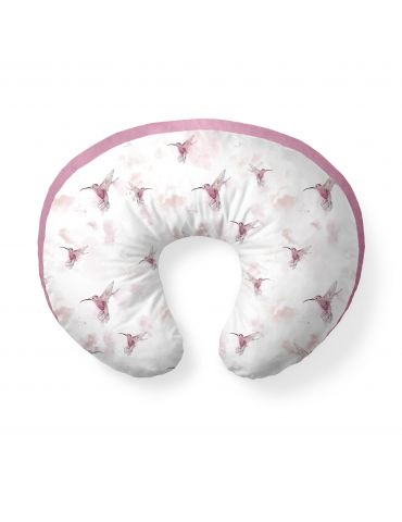 Lulumi Poduszka do karmienia bambusowa Pink Colibri brudny róż