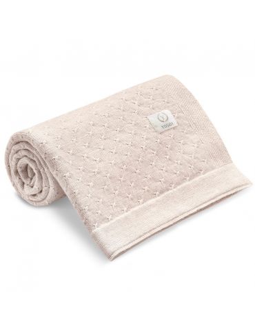 Yosoy Koc 100% merino wool Stars pudrowy róż