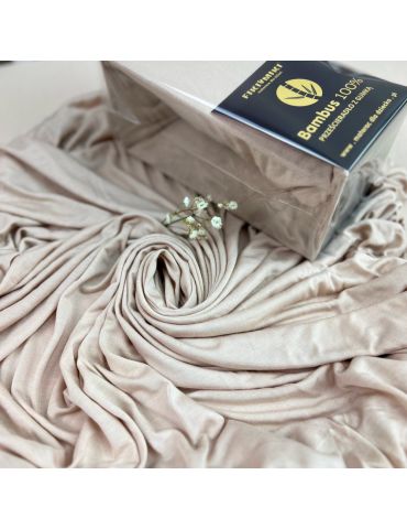 Fiki Miki Prześcieradło bambusowe 75/75 beżowe