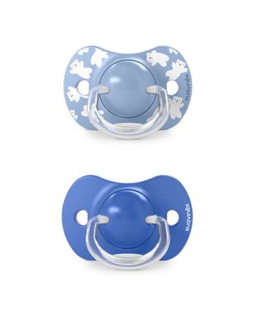 Suavinex smoczek fizjologiczny silikonowy Sx Pro Wild&Free 6-18m 2 szt. niebieski