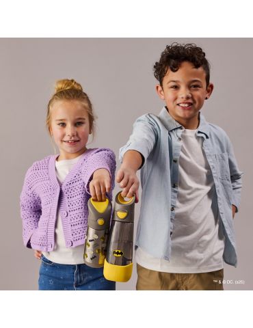 B.Box Butelka termiczna ze słomką 350ml Latte Batman