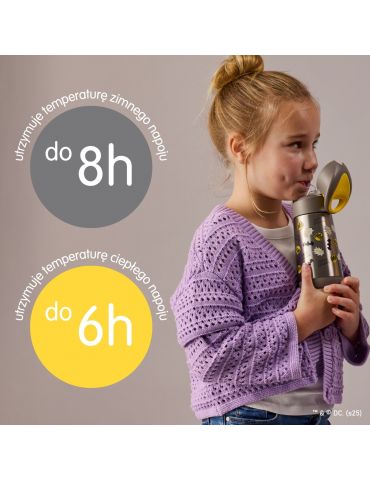 B.Box Butelka termiczna ze słomką 350ml Latte Batman